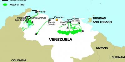 ونزوئلا ذخایر نفت نقشه