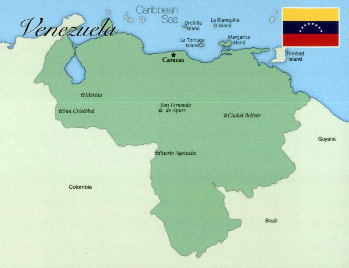 نقشه از ونزوئلا با شهرستانها