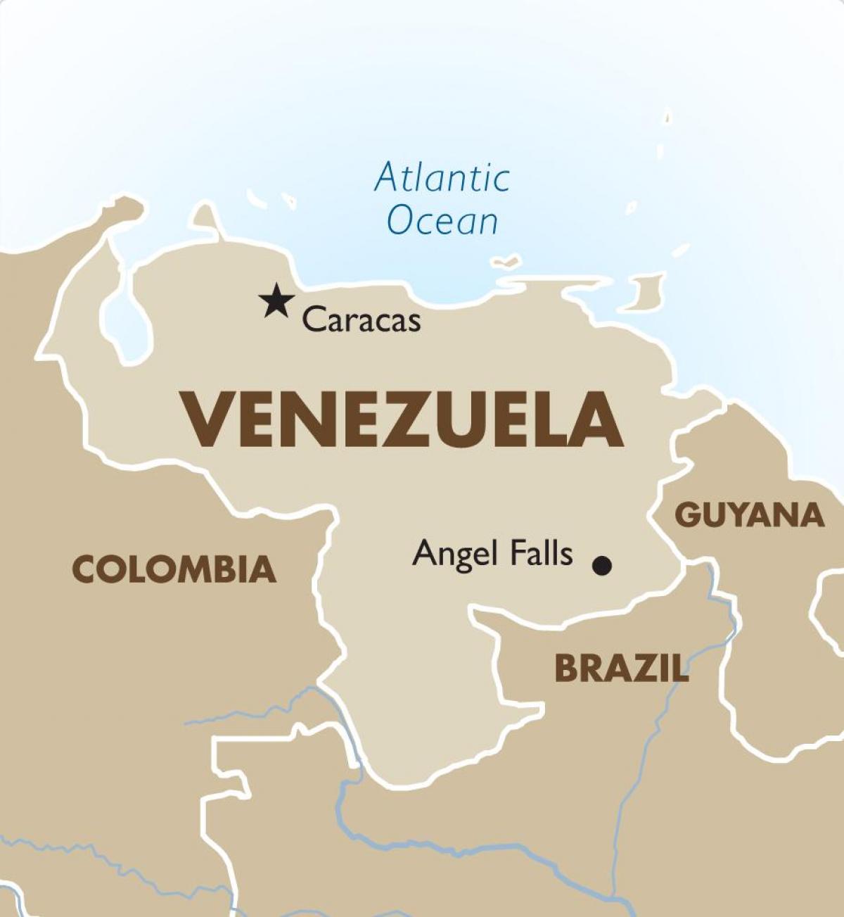 ونزوئلا سرمایه نقشه
